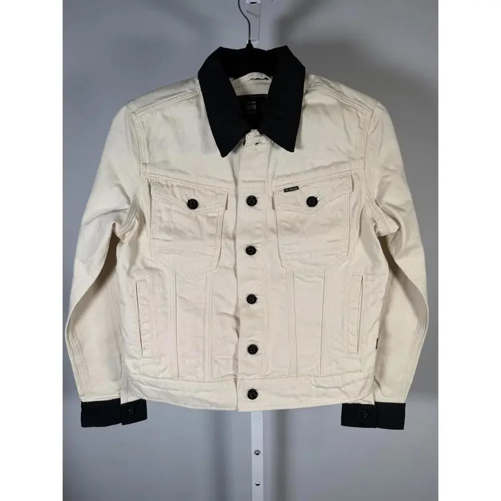 NWT G-Star RAW Arc 3D Denim Jacket Women’s Ecru Raw Denim Size XS - Picture 6 of 11